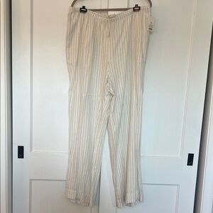 A New Day Cream and Black Striped Pants